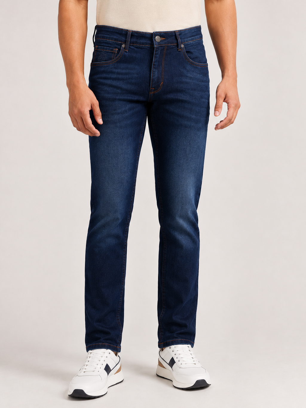 Medium Dark Blue Slim Fit Denim