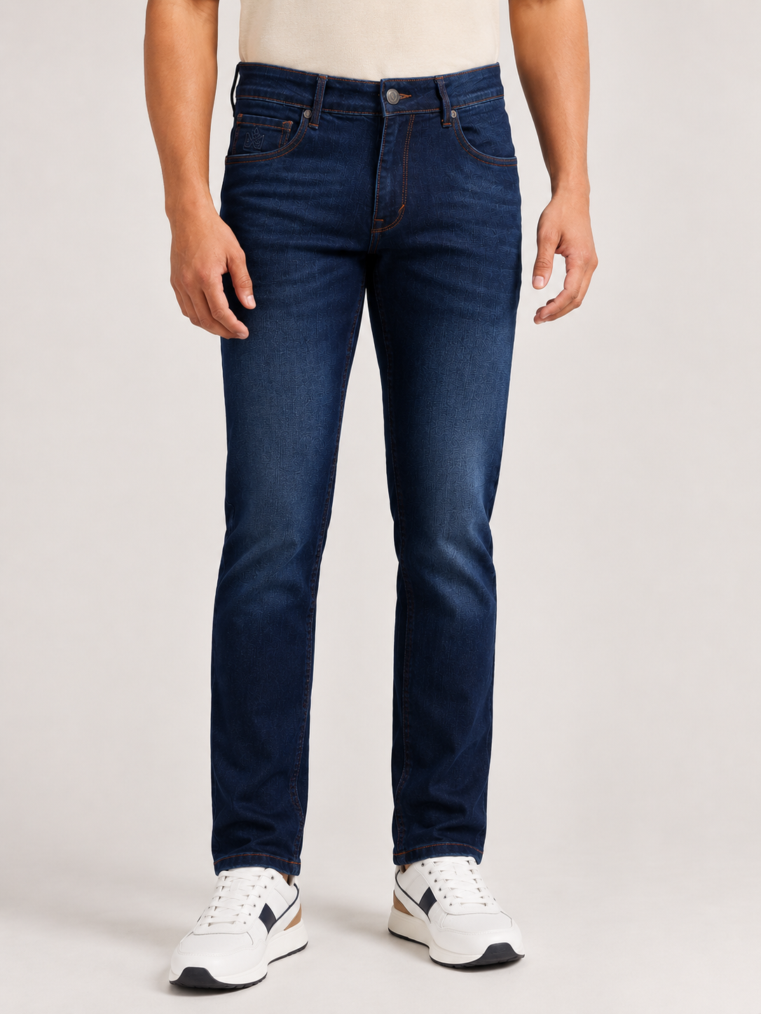 Medium Dark Blue Slim Fit Denim