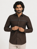 Mocha Luxe Jacquard Shirt