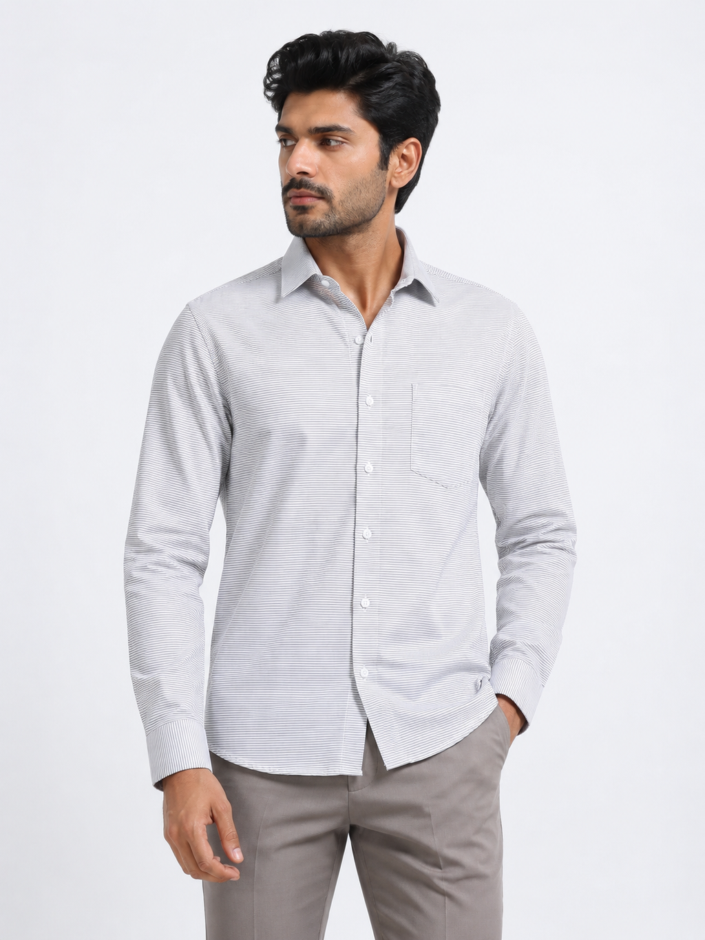 Silver Lined Jacquard Shirt