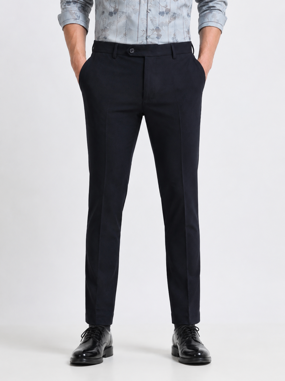 Ink Blue 4-Way Stretch Formal Trouser