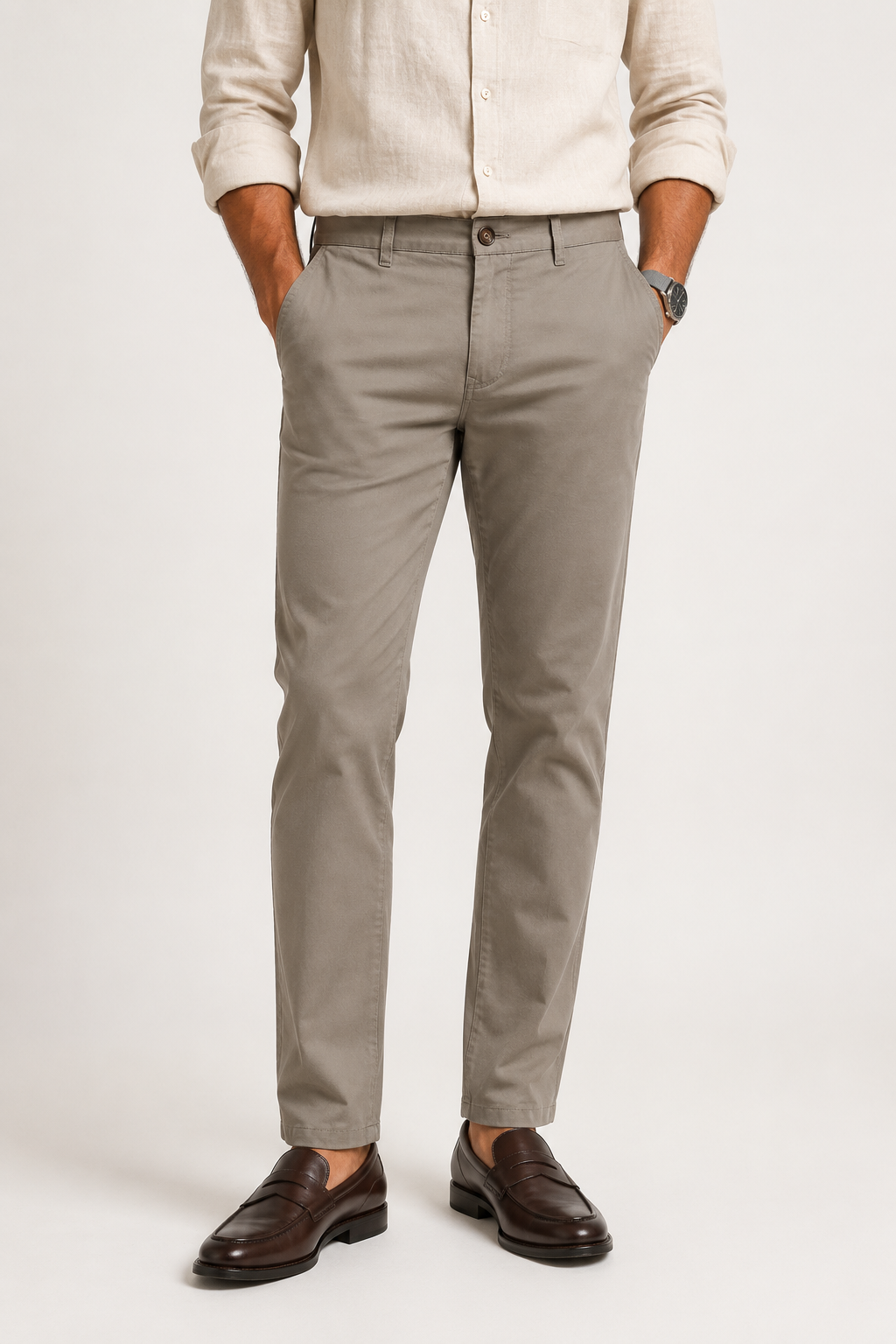 Light Khaki Twill Trouser