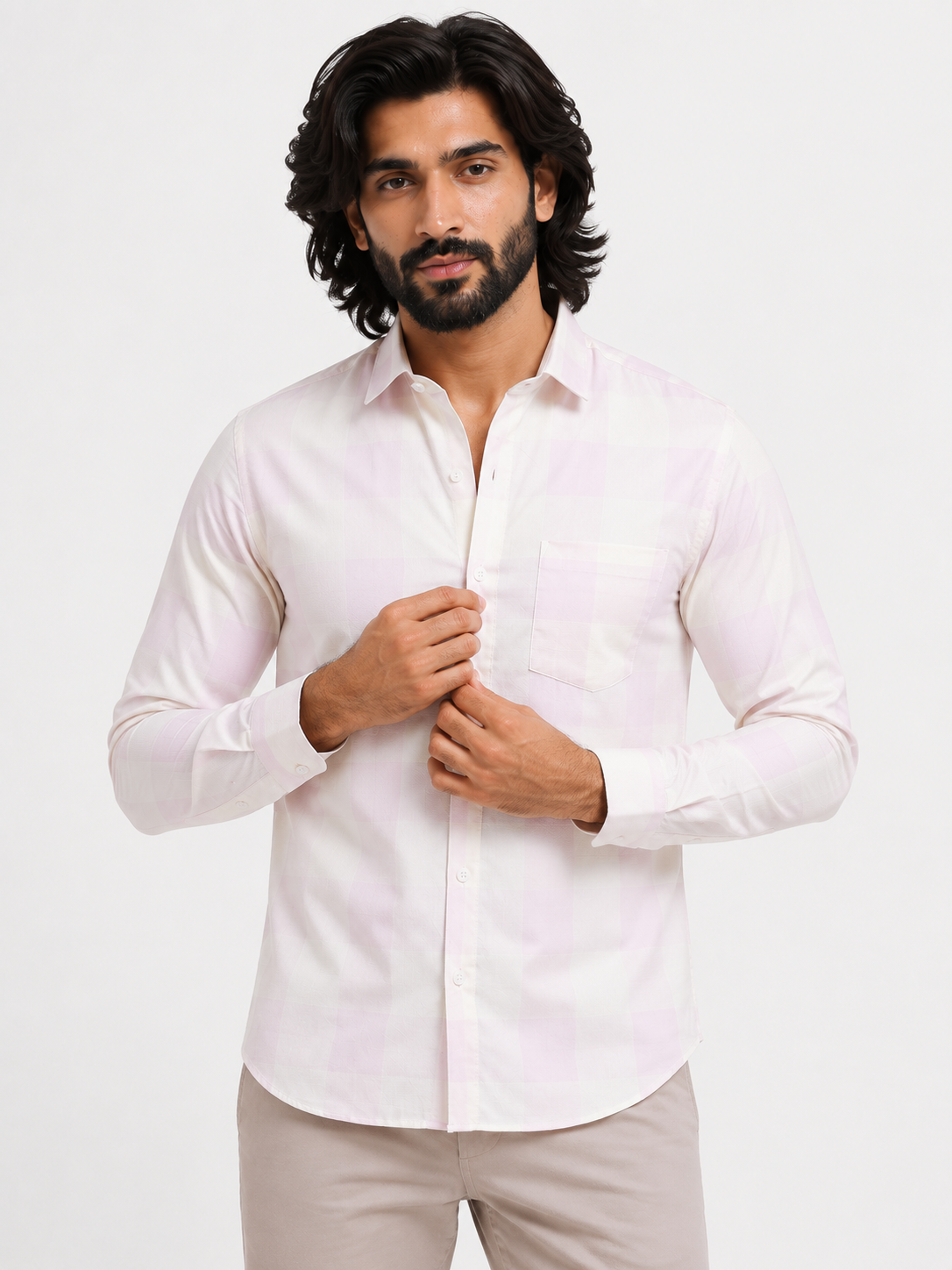 Pastel Prism Check Jacquard Shirt