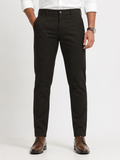 Dark Olive Brown Dobby Trouser