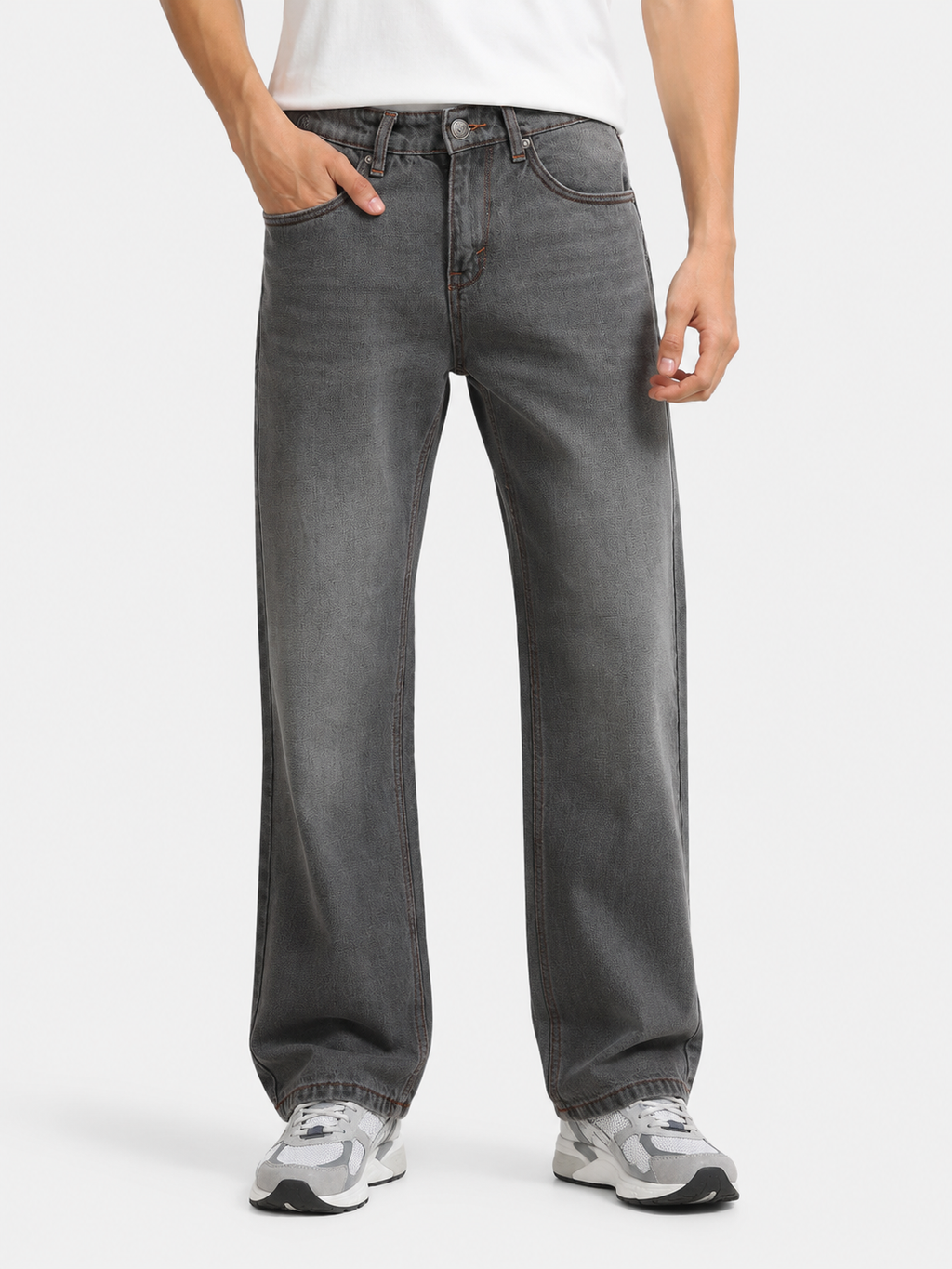 Smoke Grey Baggie Fit Denim