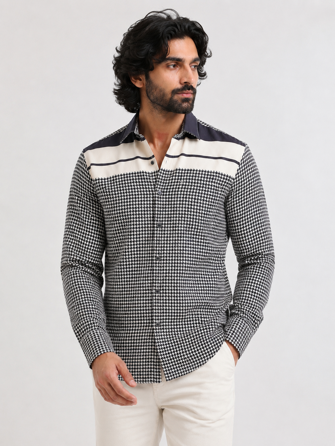Charcoal Mosaic Luxe Shirt