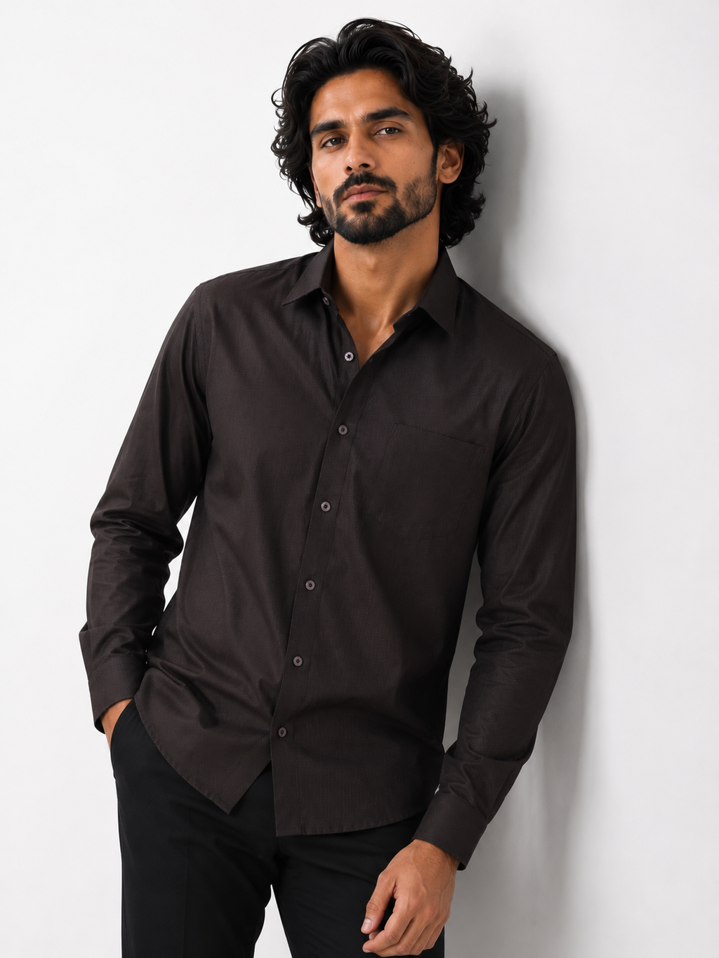 Espresso Prism Jacquard Shirt