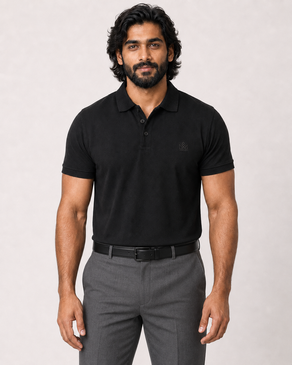 Premium Black Piqué Polo T-Shirt