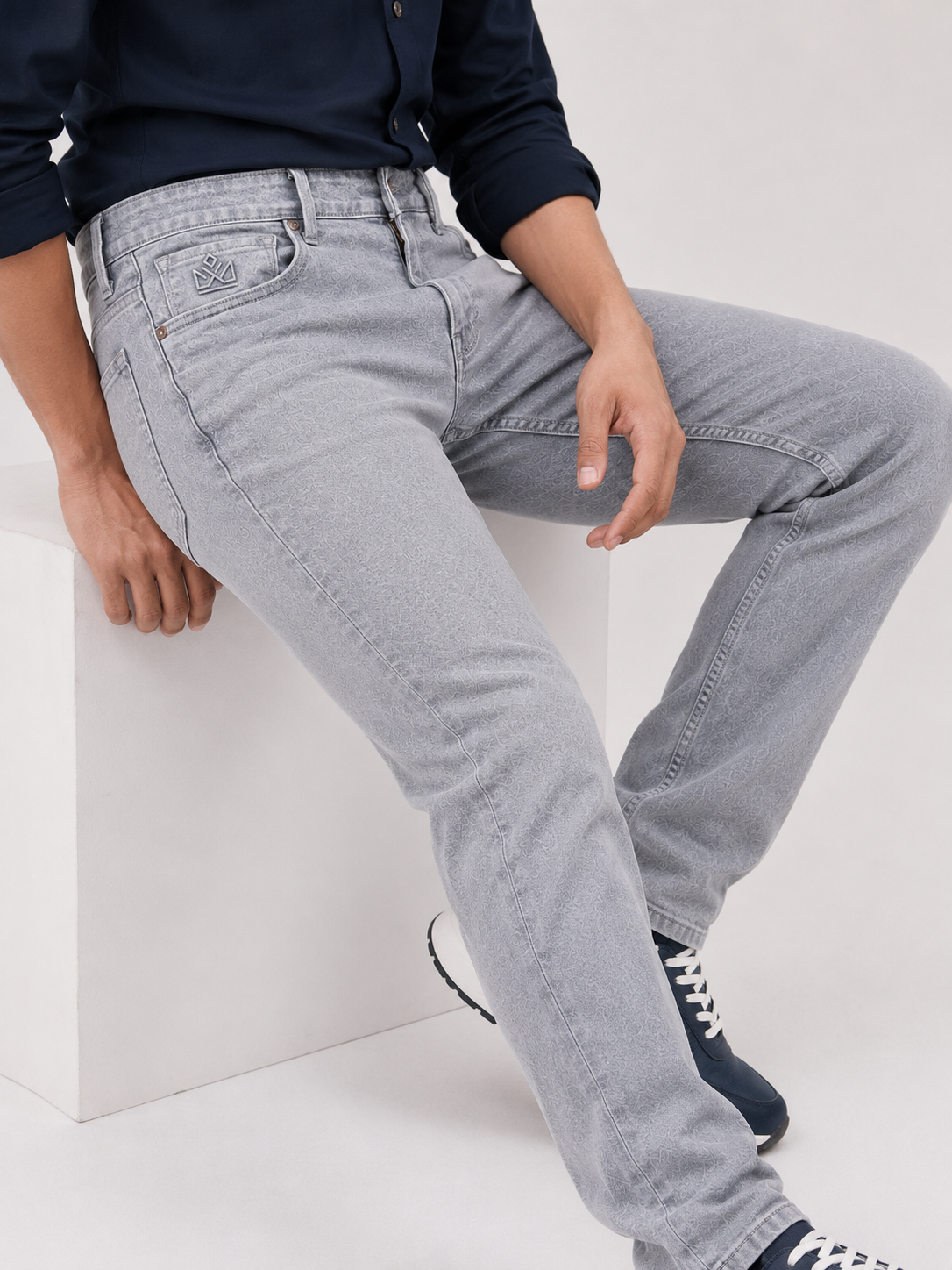 Dark Grey Slim Fit Denim