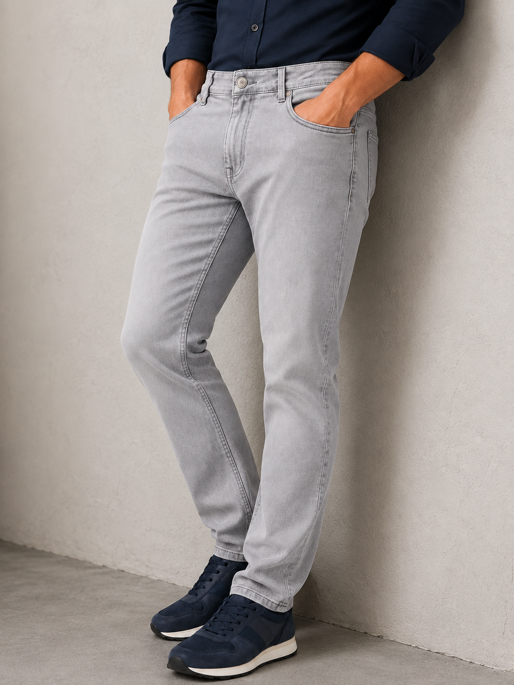 Light Grey Slim Fit Denim