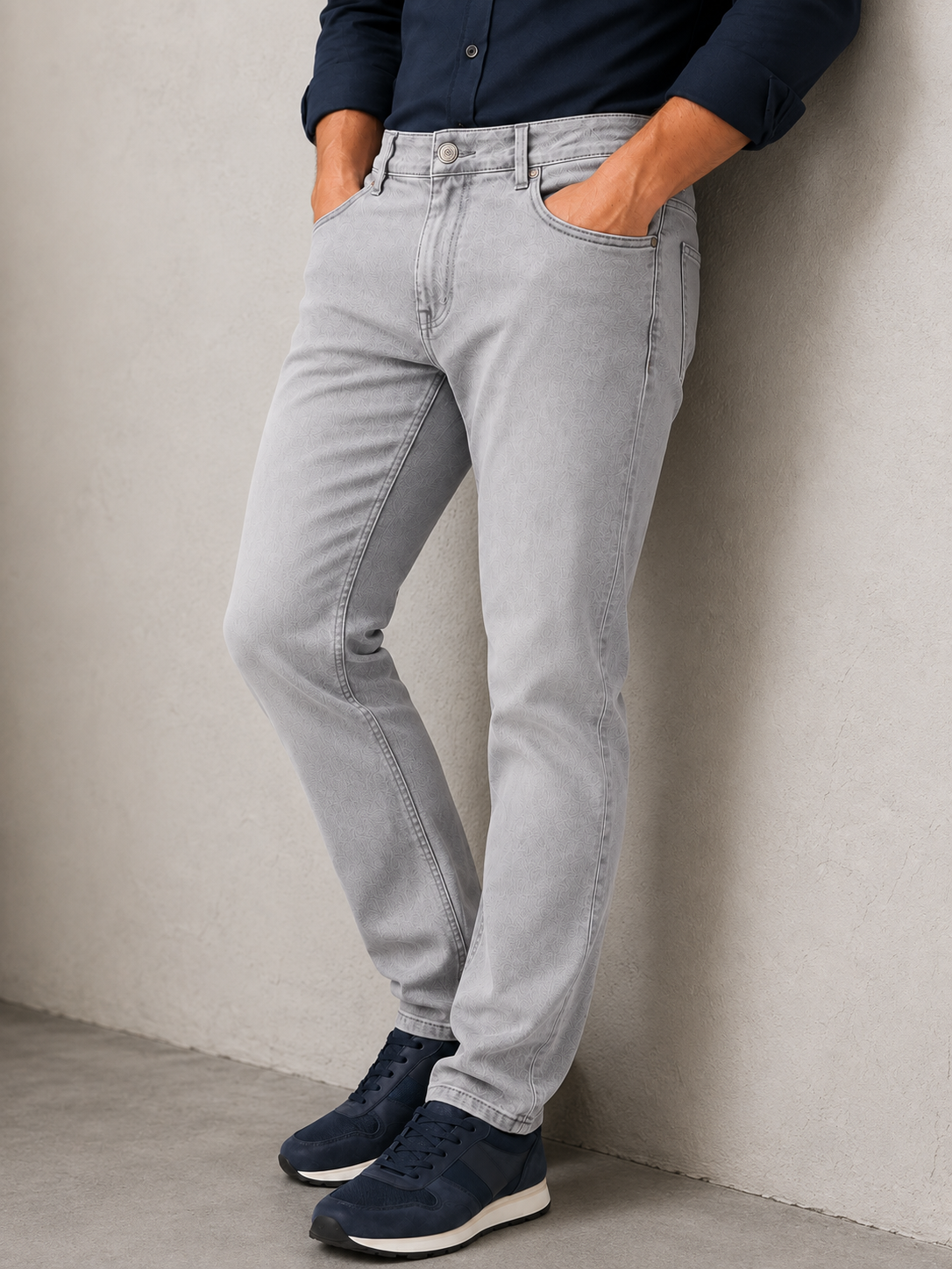Light Grey Slim Fit Denim