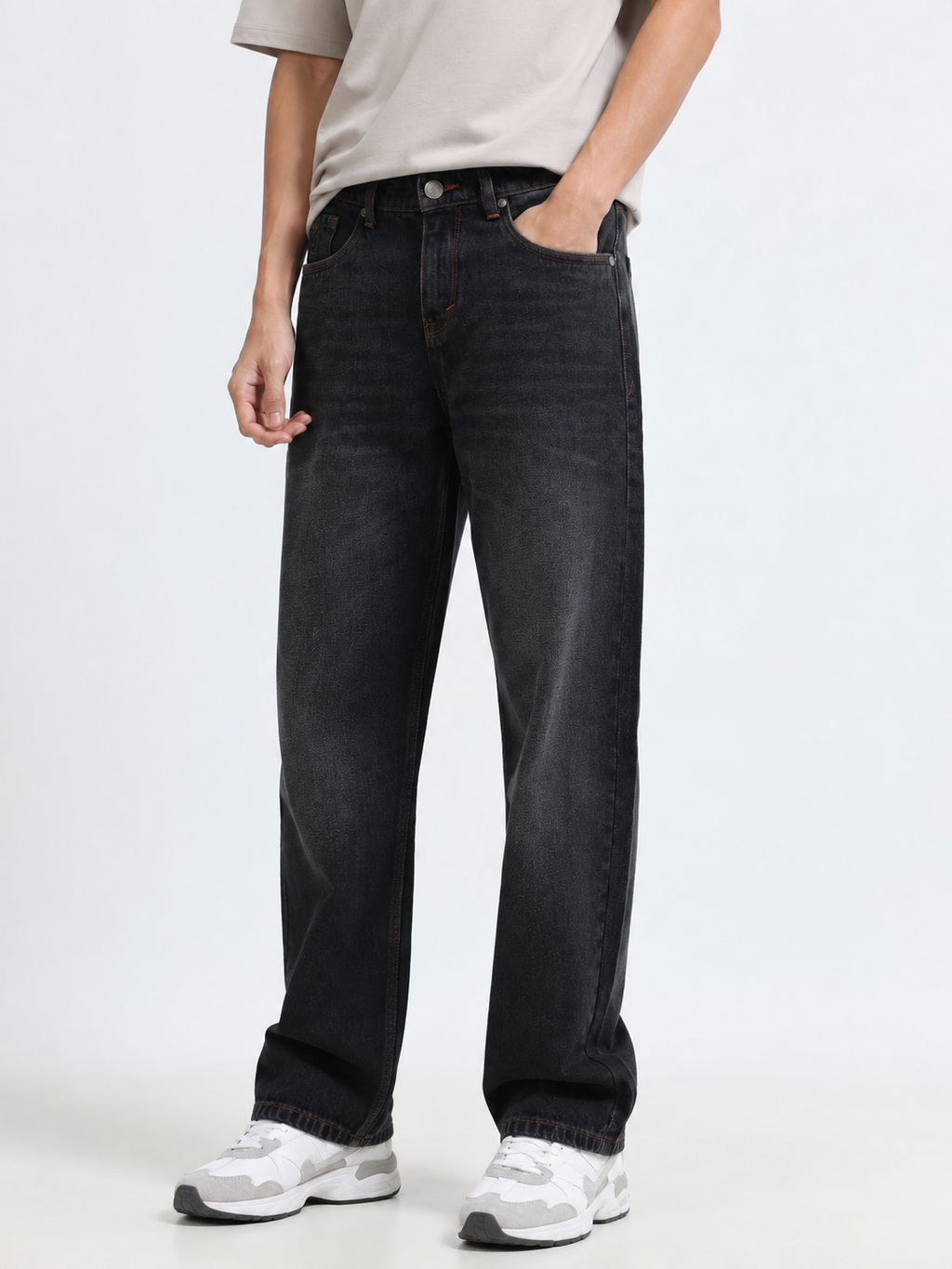 Faded Black Baggie Fit Denim