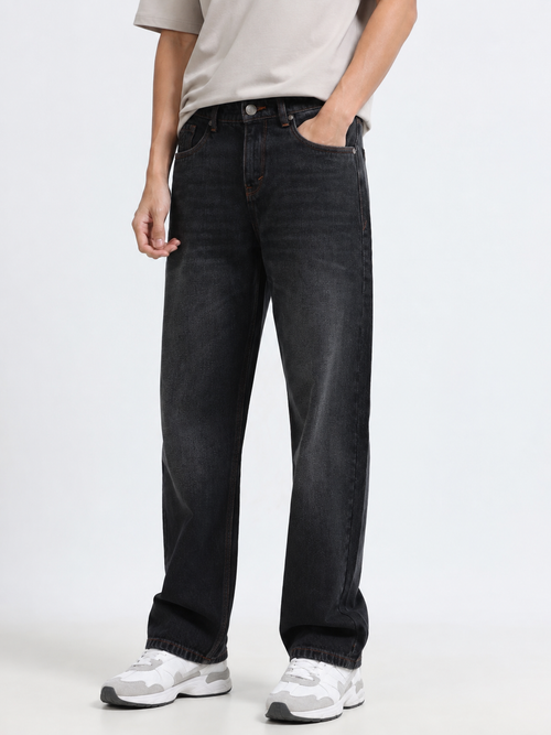 Faded Black Baggie Fit Denim