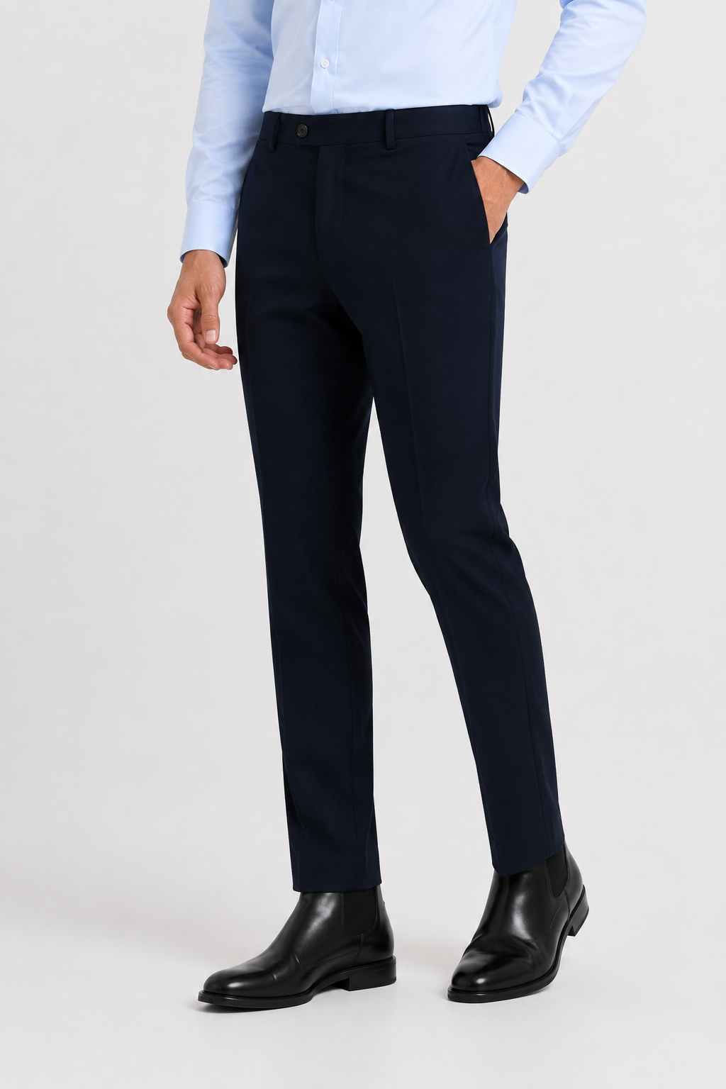 Indo Blue Lachka Stretch Formal Trouser