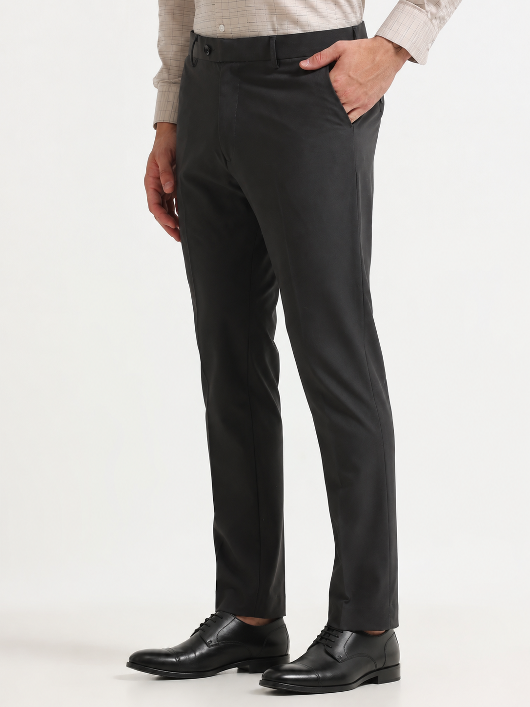 Charcoal 4-Way Stretch Formal Trouser