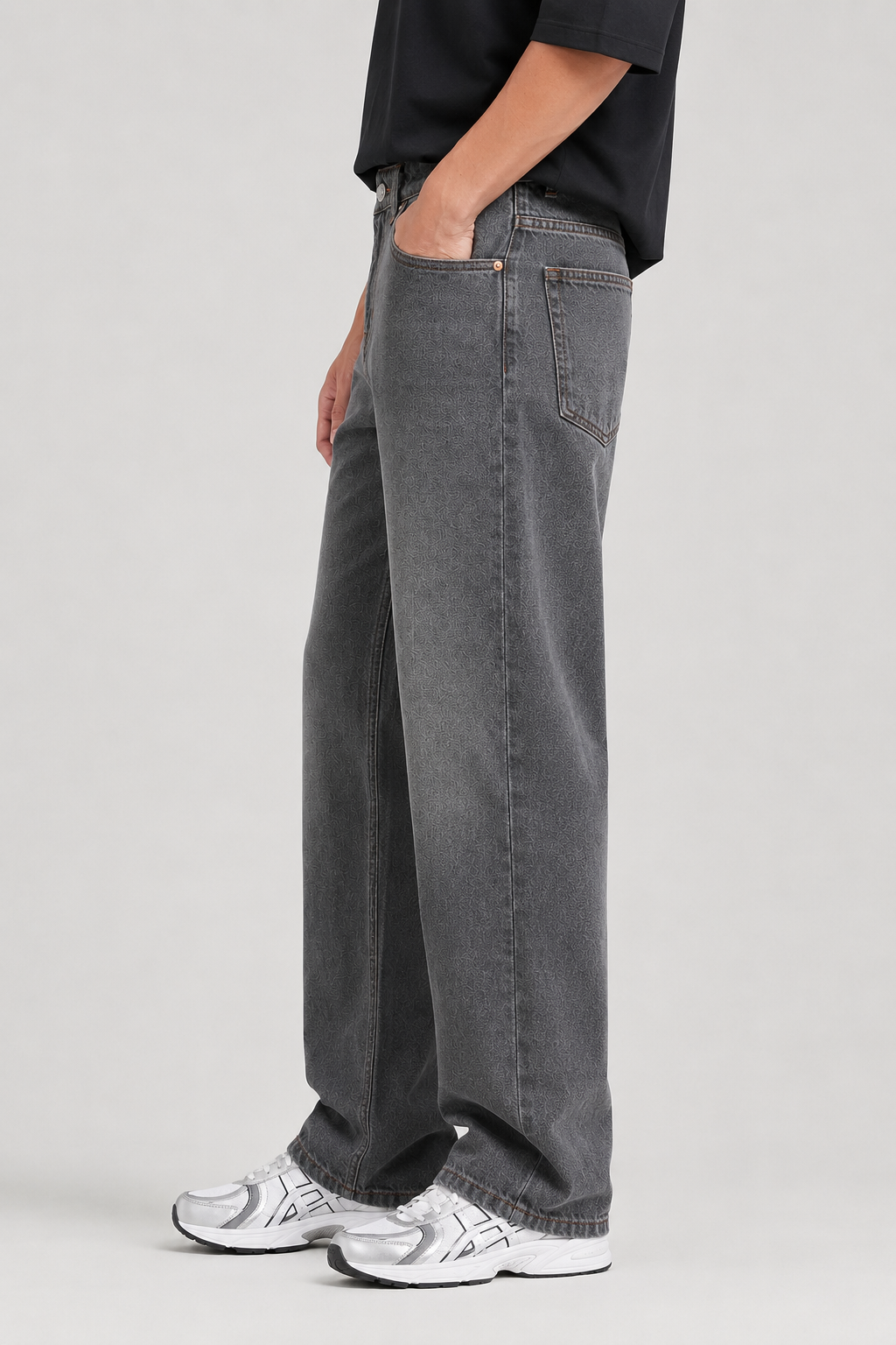Titanium Grey Baggie Fit Denim