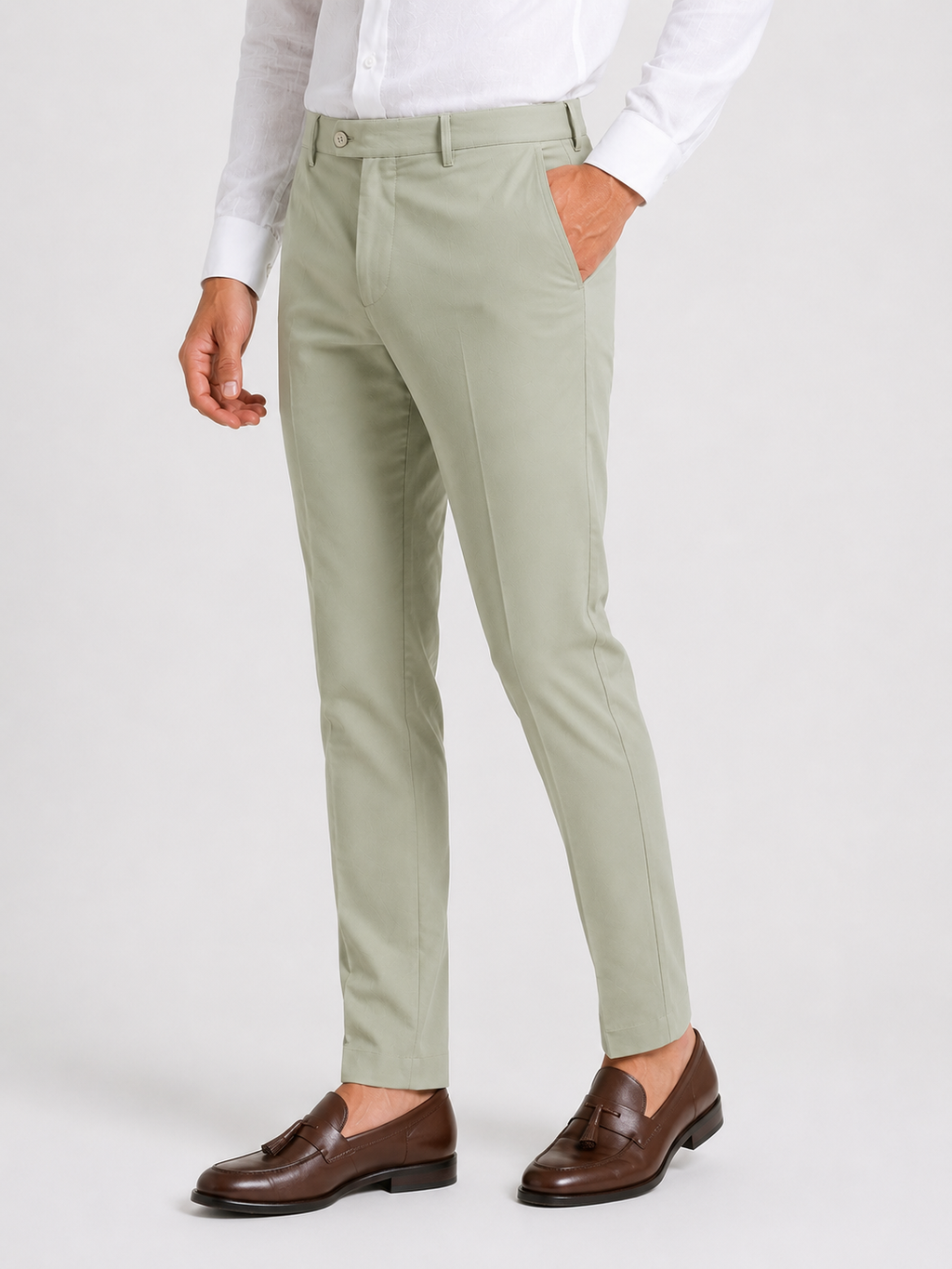 Pista Green 4-Way Stretch Formal Trouser