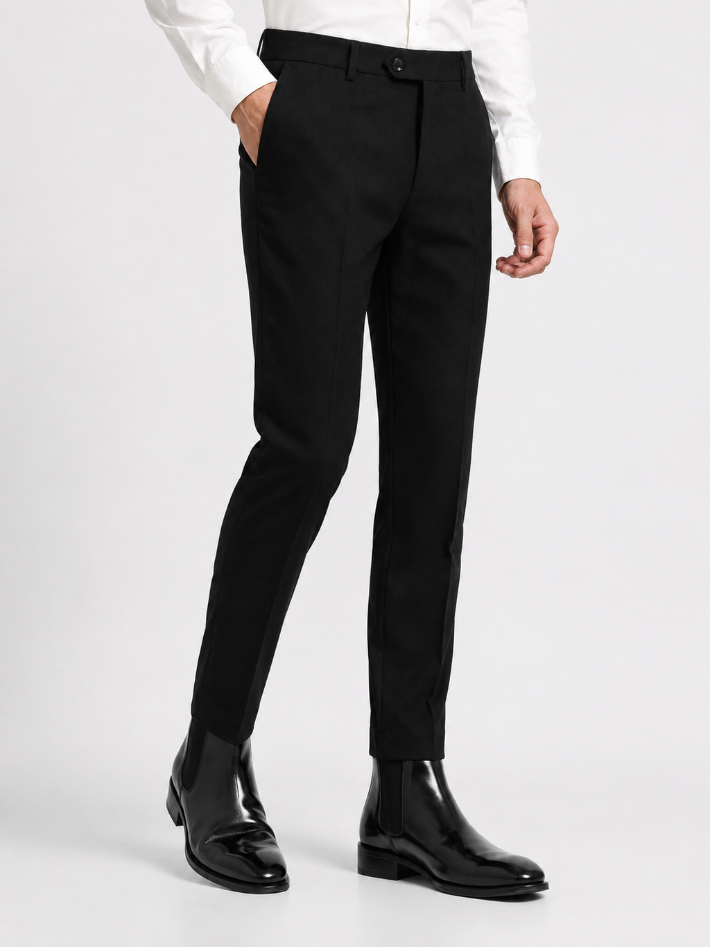 Indo Black Lachka Stretch Formal Trouser