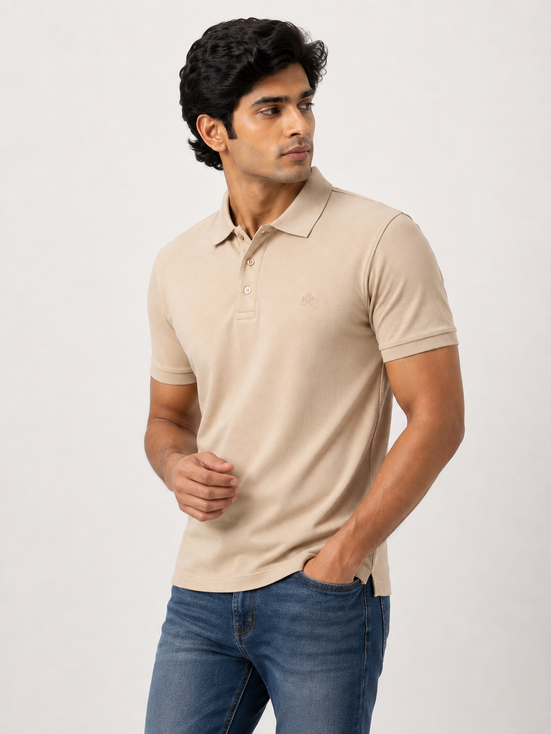 Premium Beige Piqué Polo T-Shirt