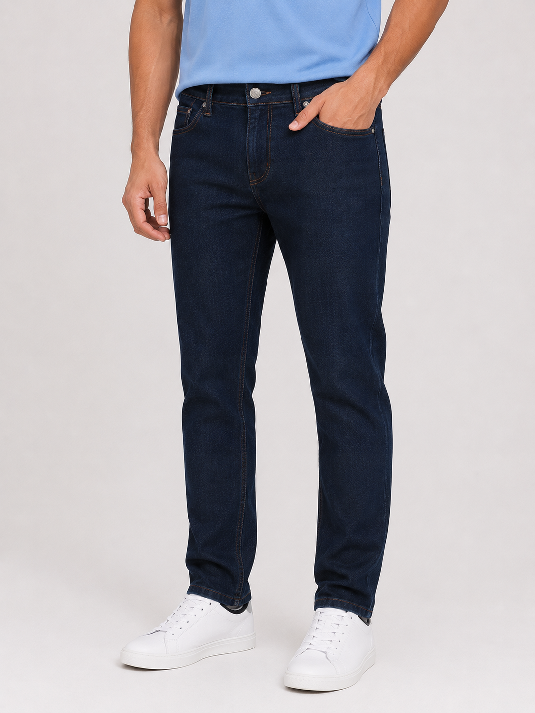 Navy Blue Slim Fit Denim