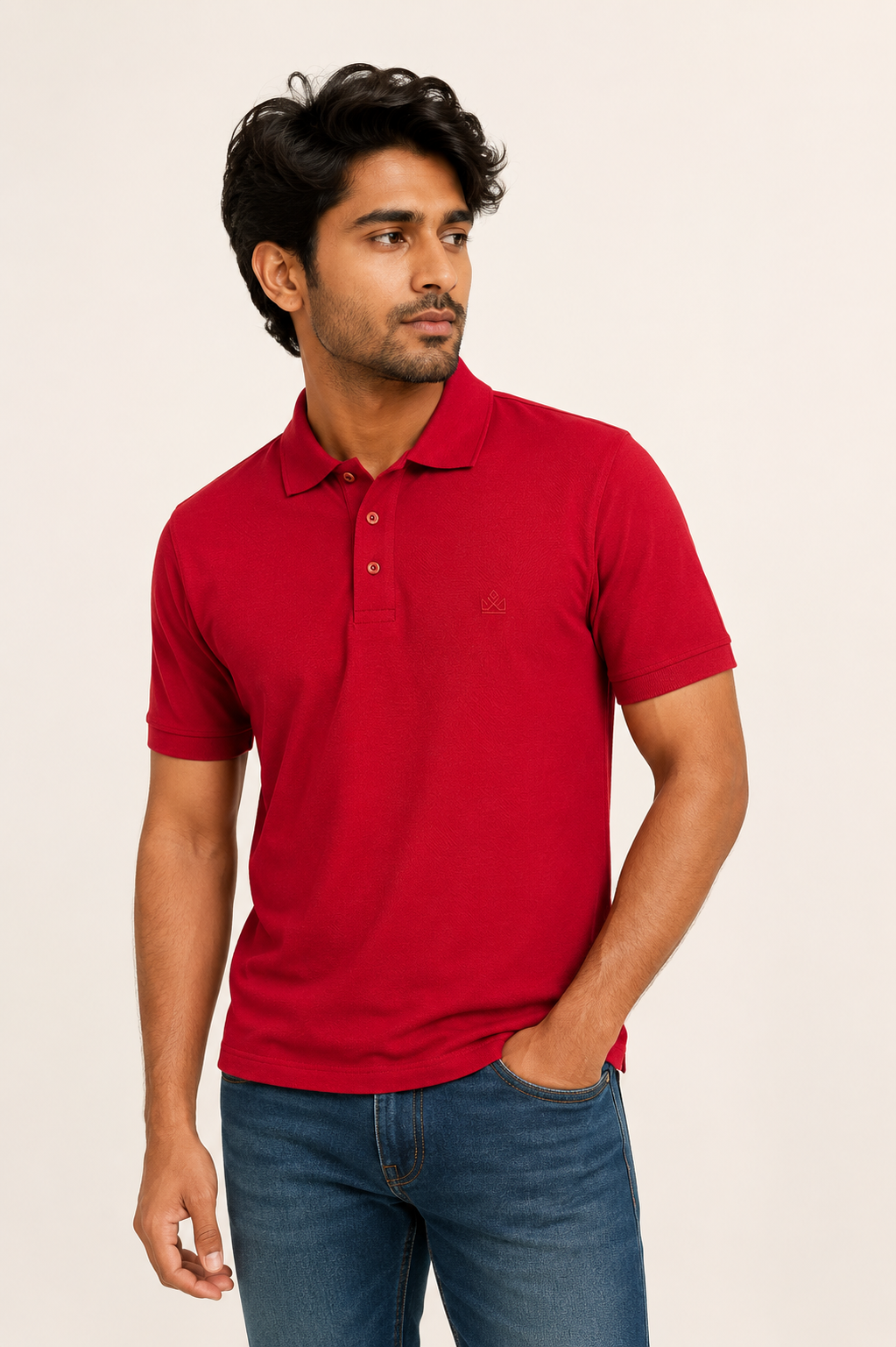 Premium Crimson Red Piqué Polo T-Shirt