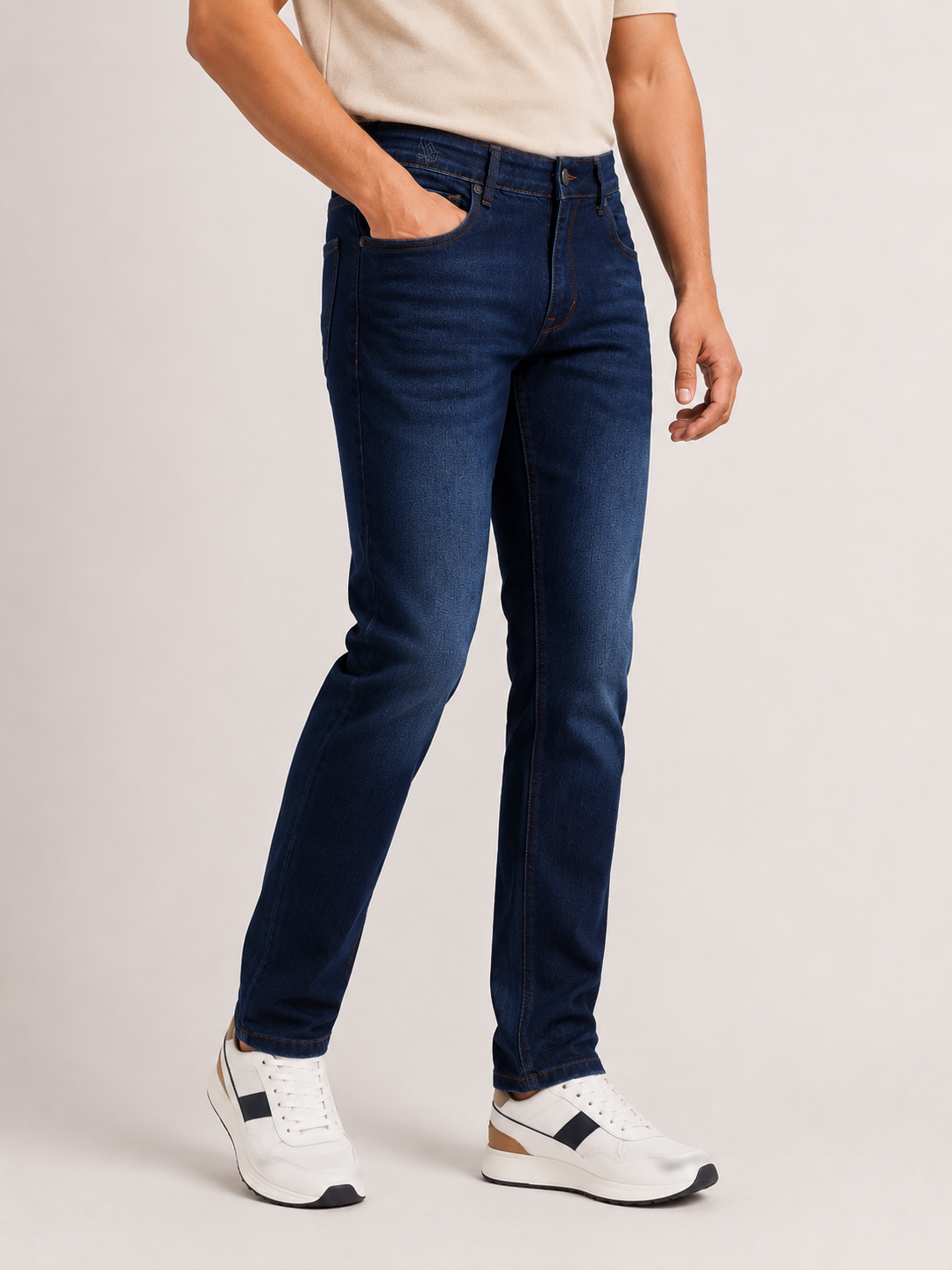 Medium Dark Blue Slim Fit Denim