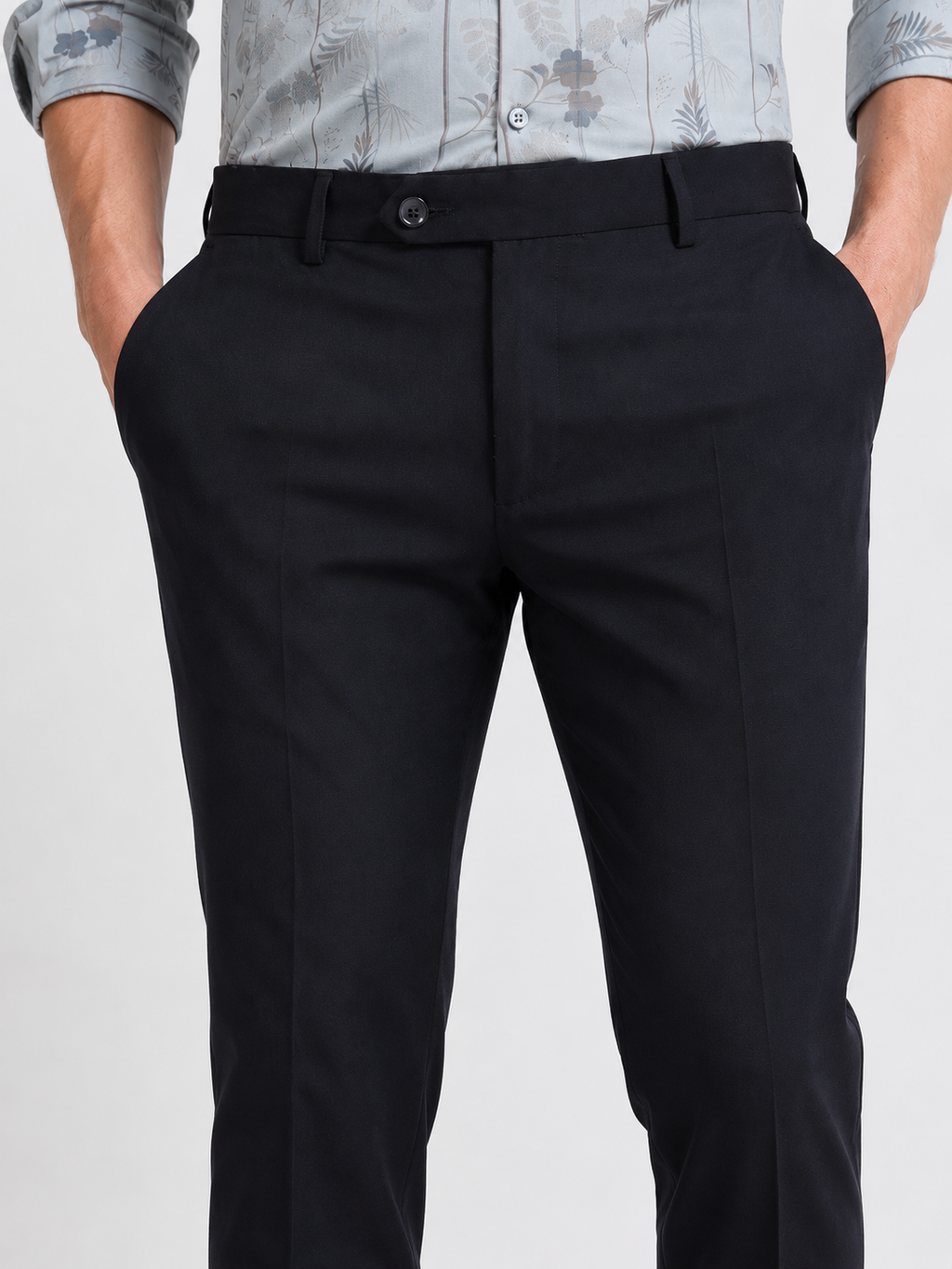 Ink Blue 4-Way Stretch Formal Trouser