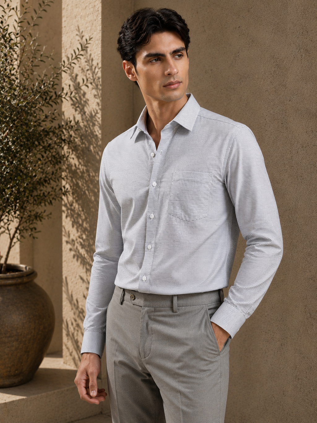 Silver Lined Heritage Stripe Shirt