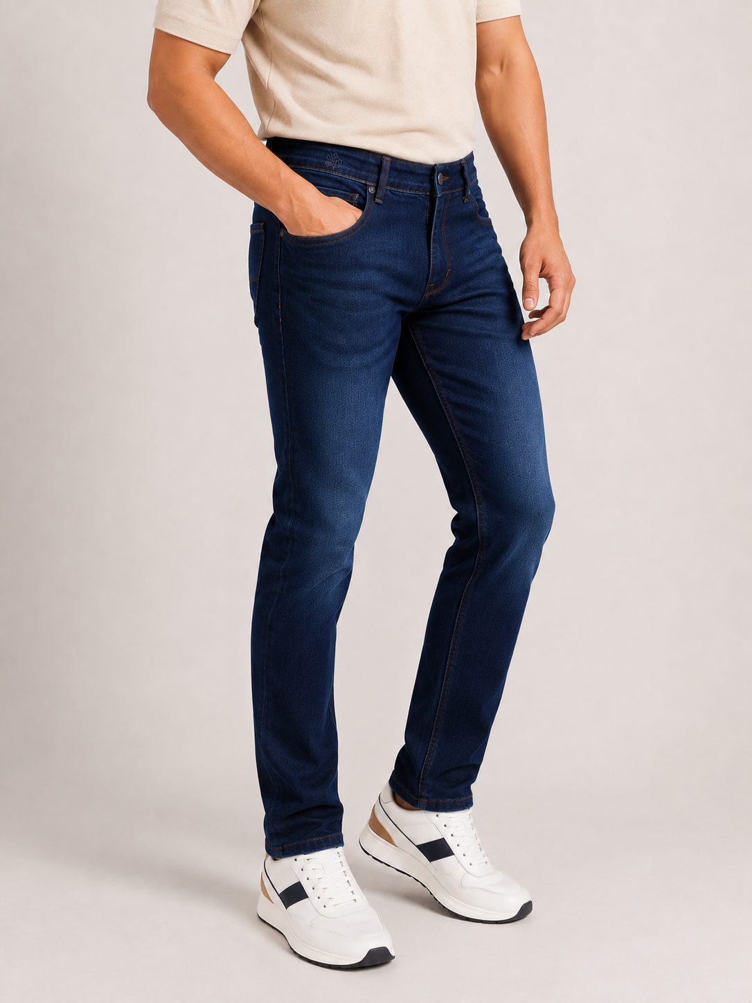 Medium Dark Blue Slim Fit Denim
