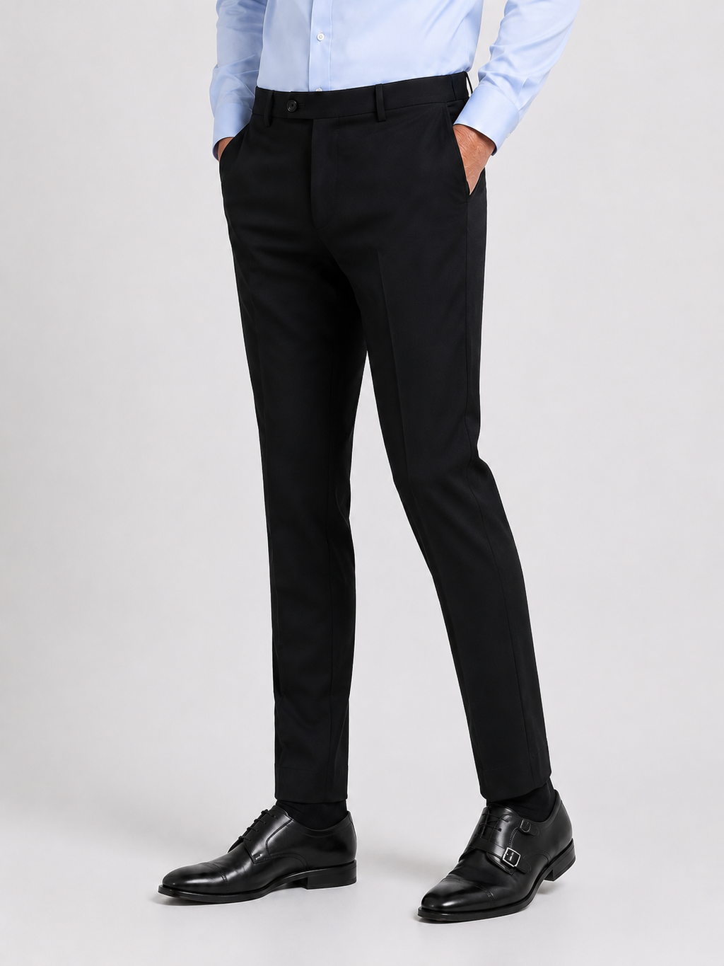 Carbon Black 4-Way Stretch Formal Trouser