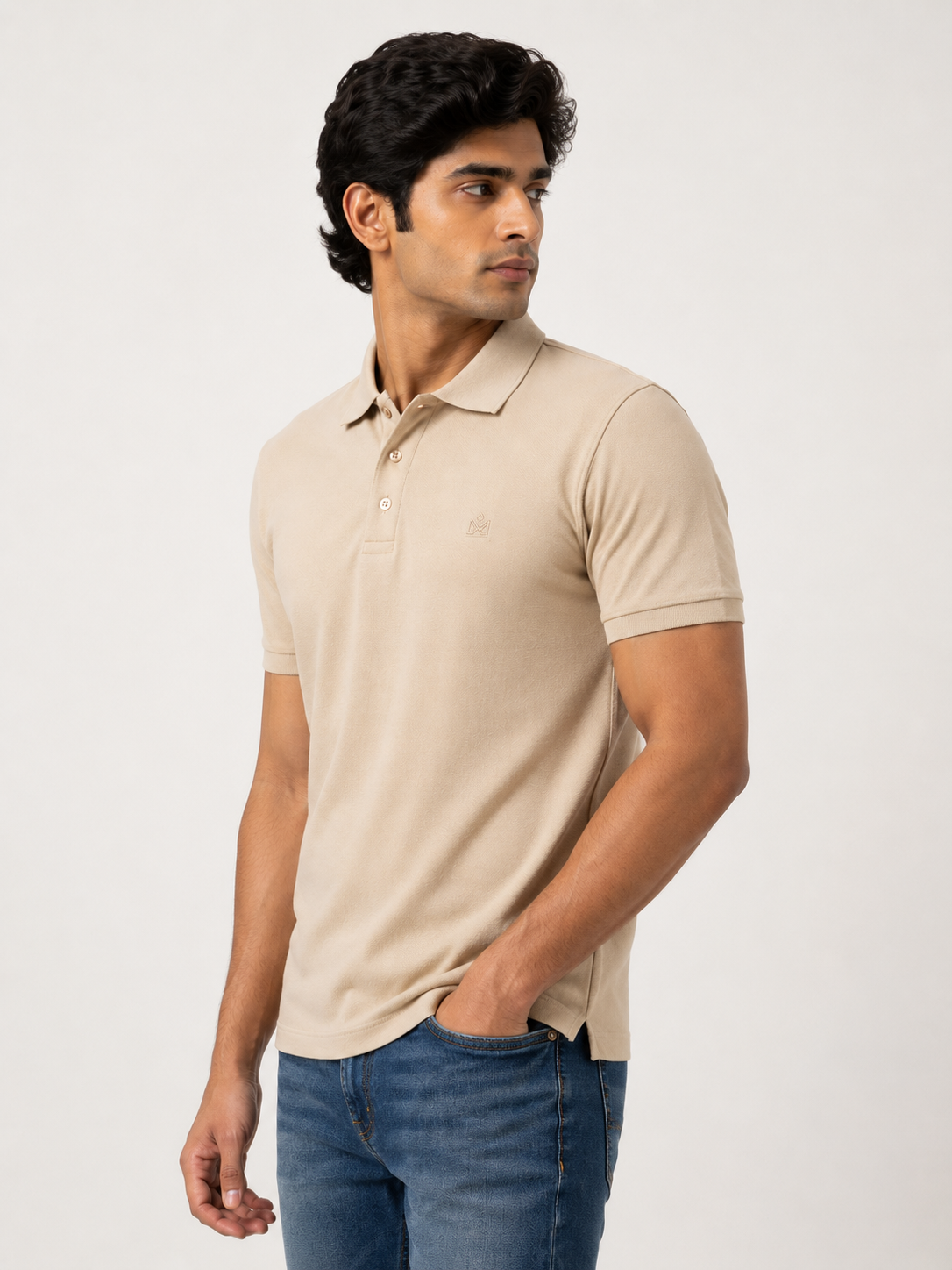 Premium Beige Piqué Polo T-Shirt