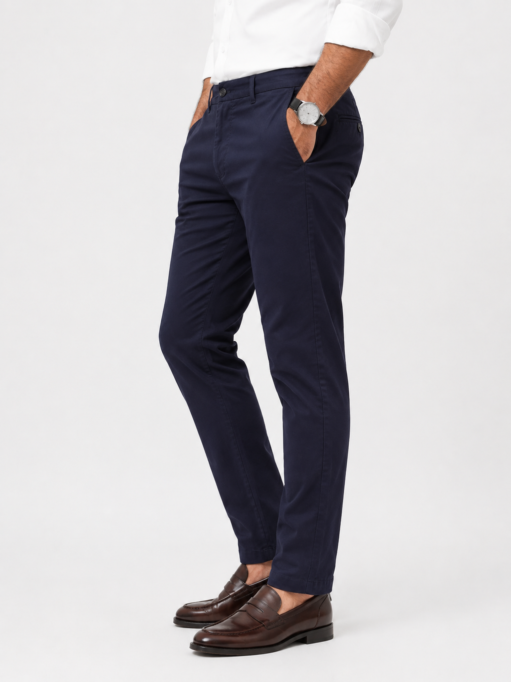 Dark Blue Cotton Trousers