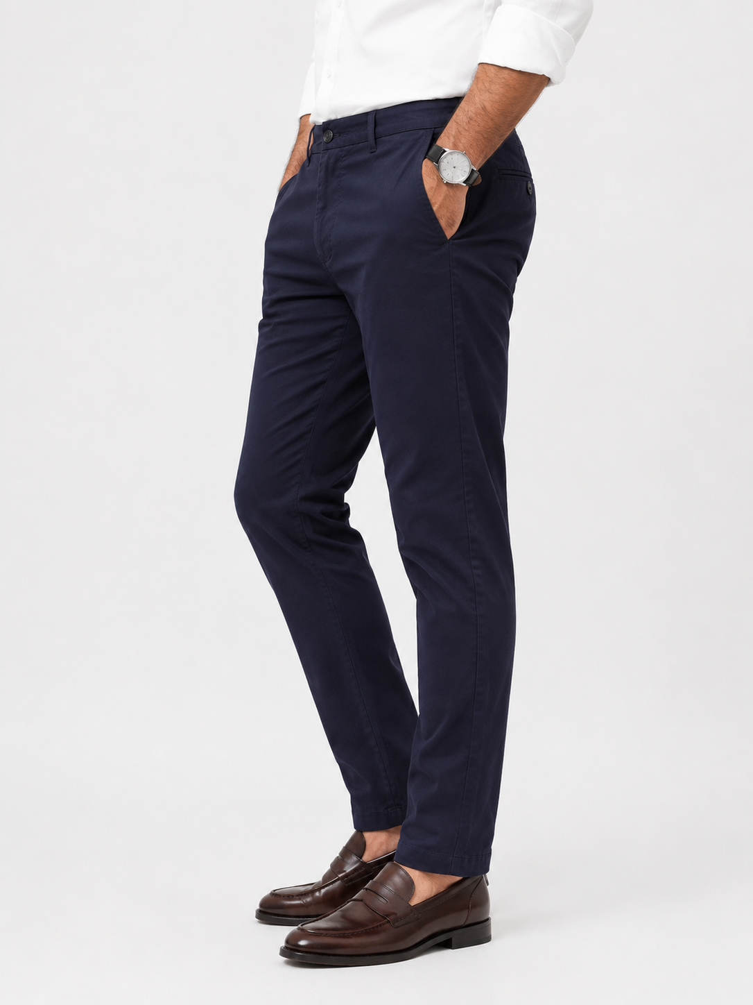 Dark Blue Cotton Trousers
