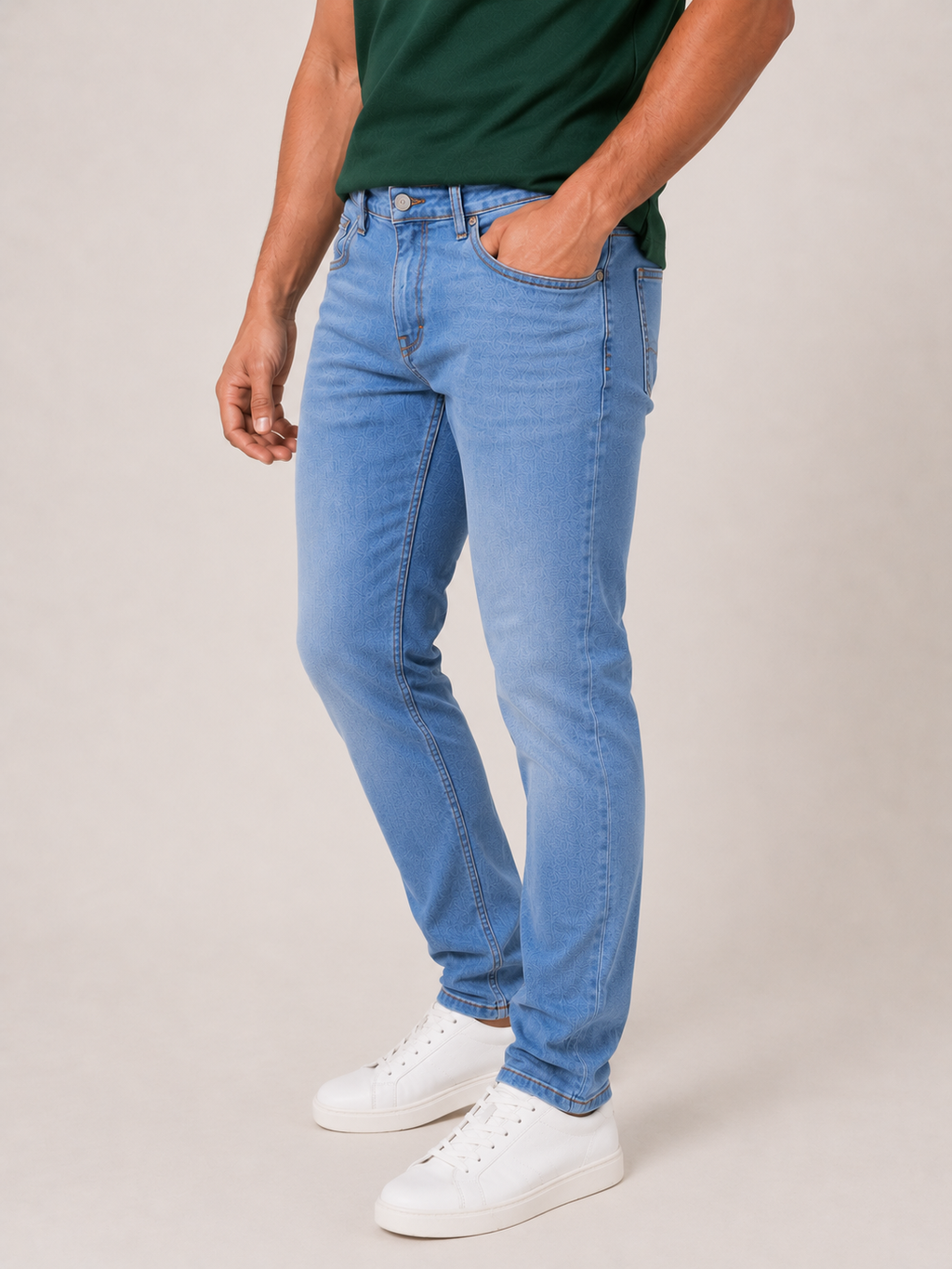 Light Blue Slim Fit Denim