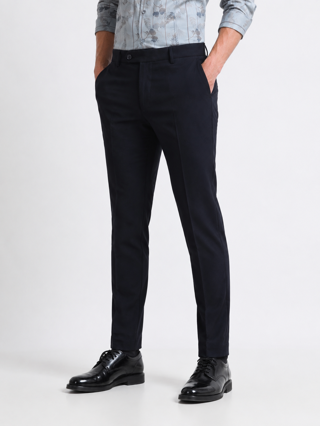 Ink Blue 4-Way Stretch Formal Trouser
