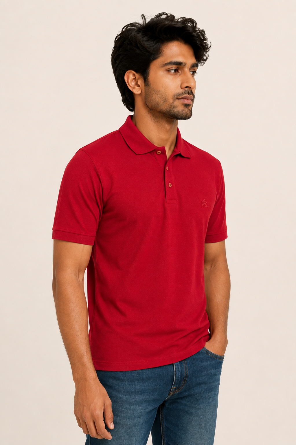 Premium Crimson Red Piqué Polo T-Shirt