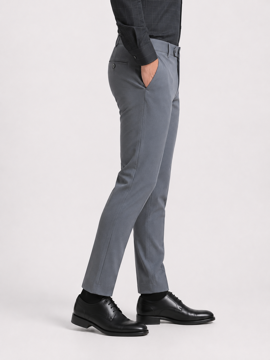 Slate Grey 4-Way Stretch Formal Trouser