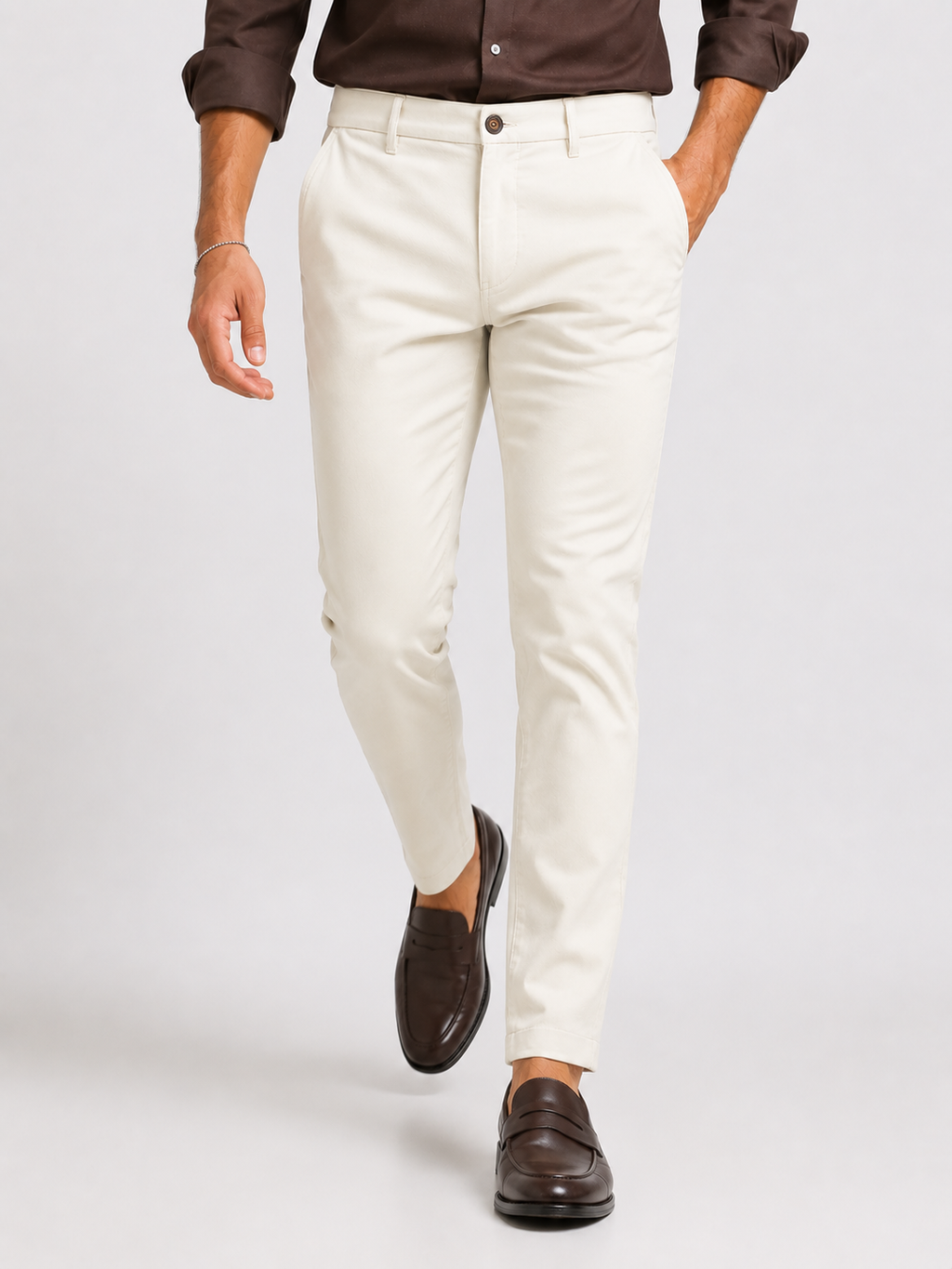Ecru Dobby Trouser