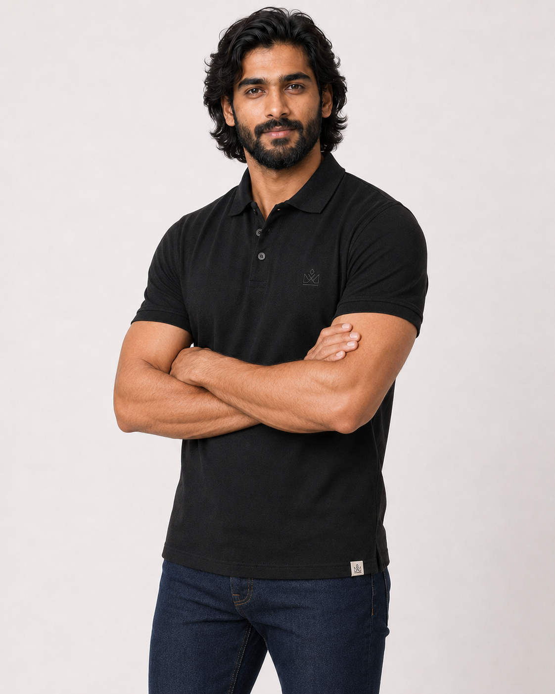 Premium Black Piqué Polo T-Shirt