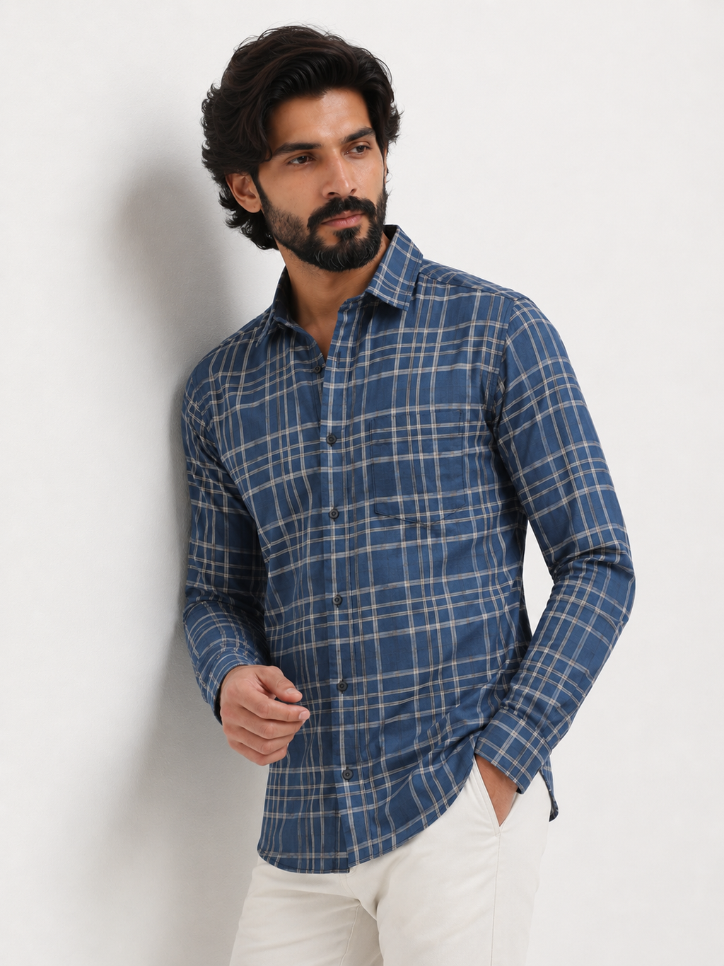 Graphite Blue Jacquard Shirt