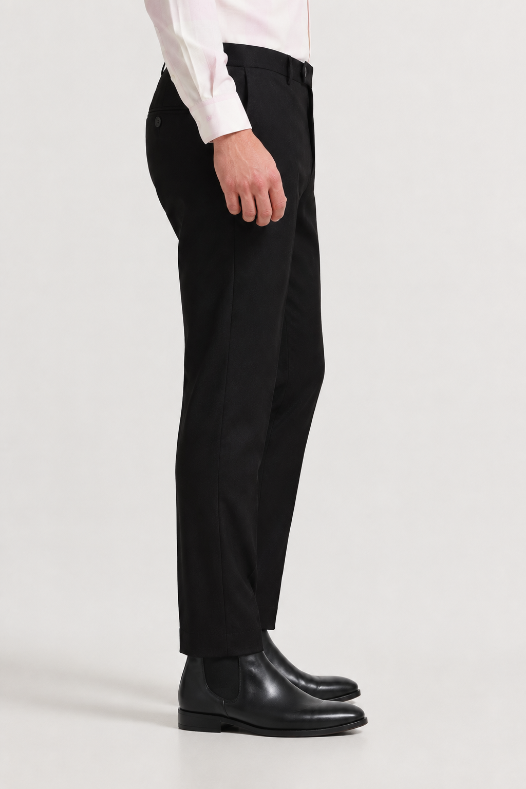 Black 4-Way Stretch Formal Trouser