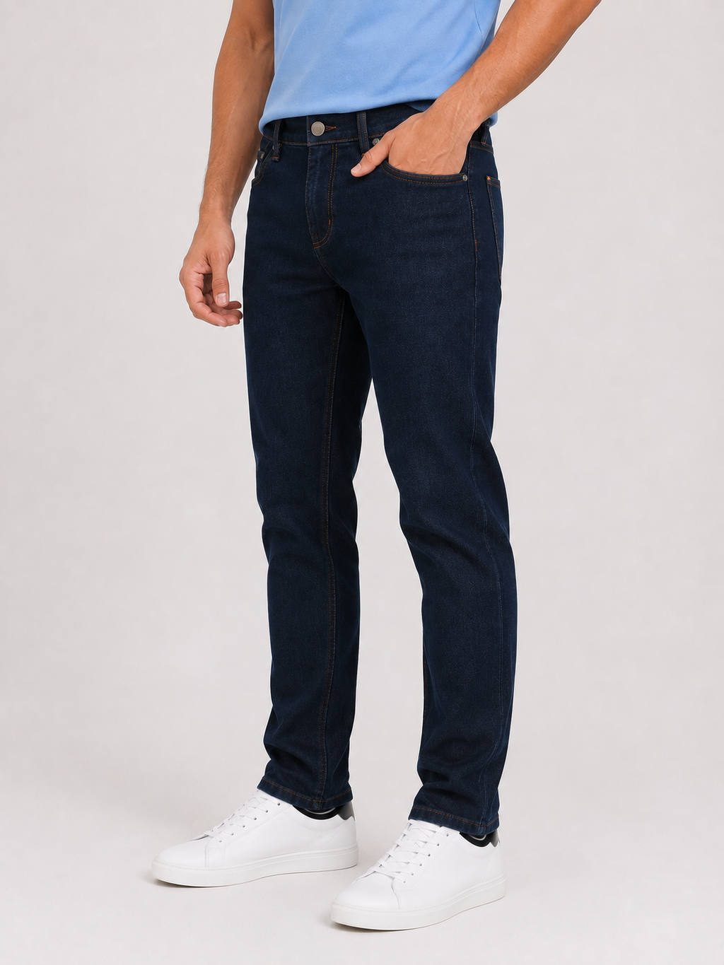 Navy Blue Slim Fit Denim