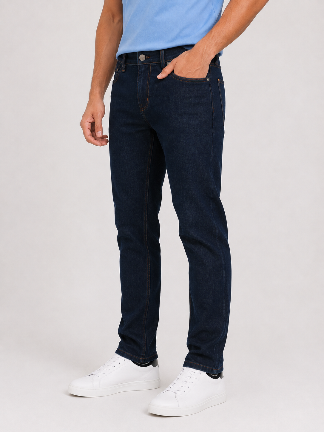 Navy Blue Slim Fit Denim