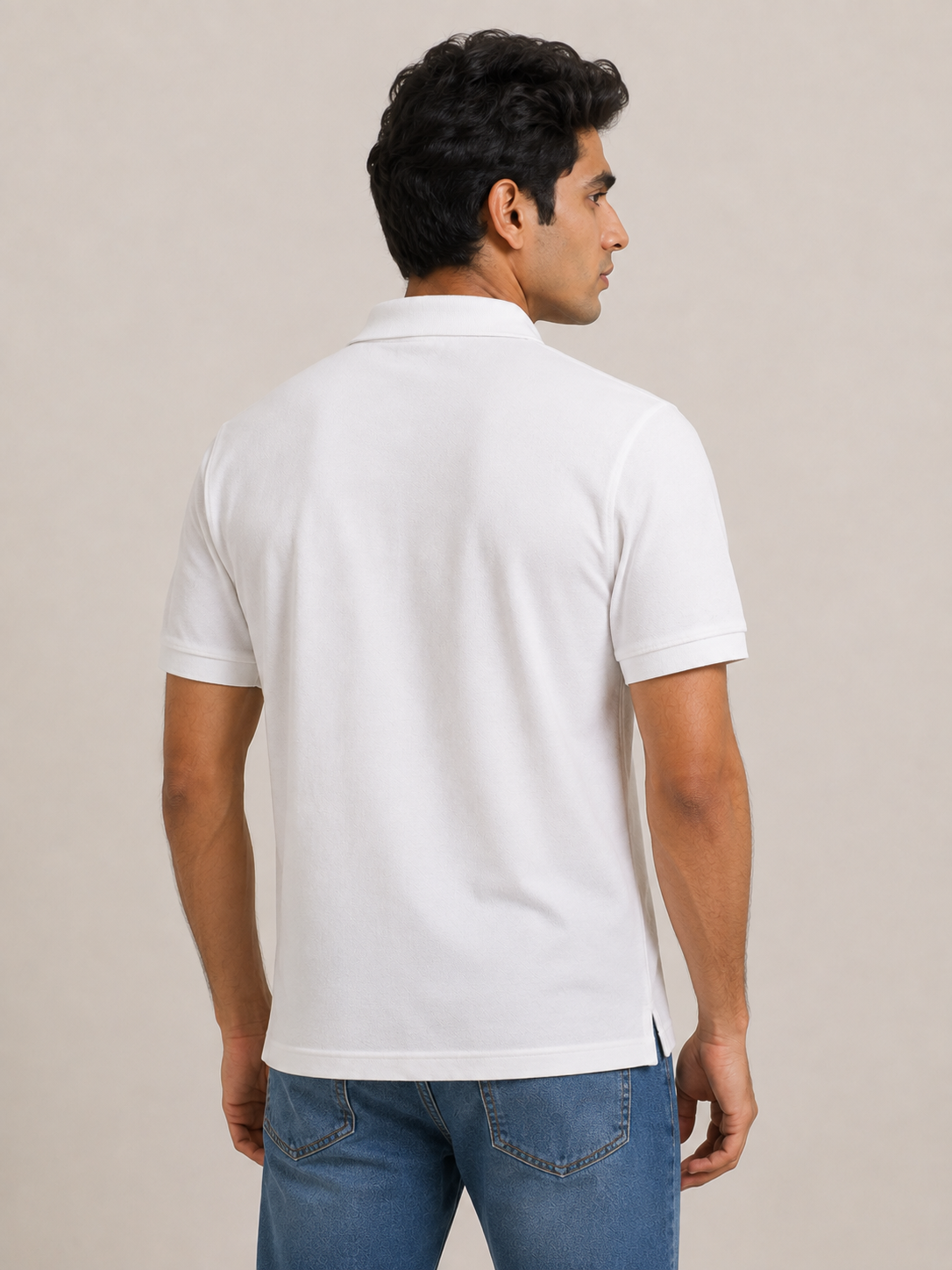 Premium White Piqué Polo T-Shirt