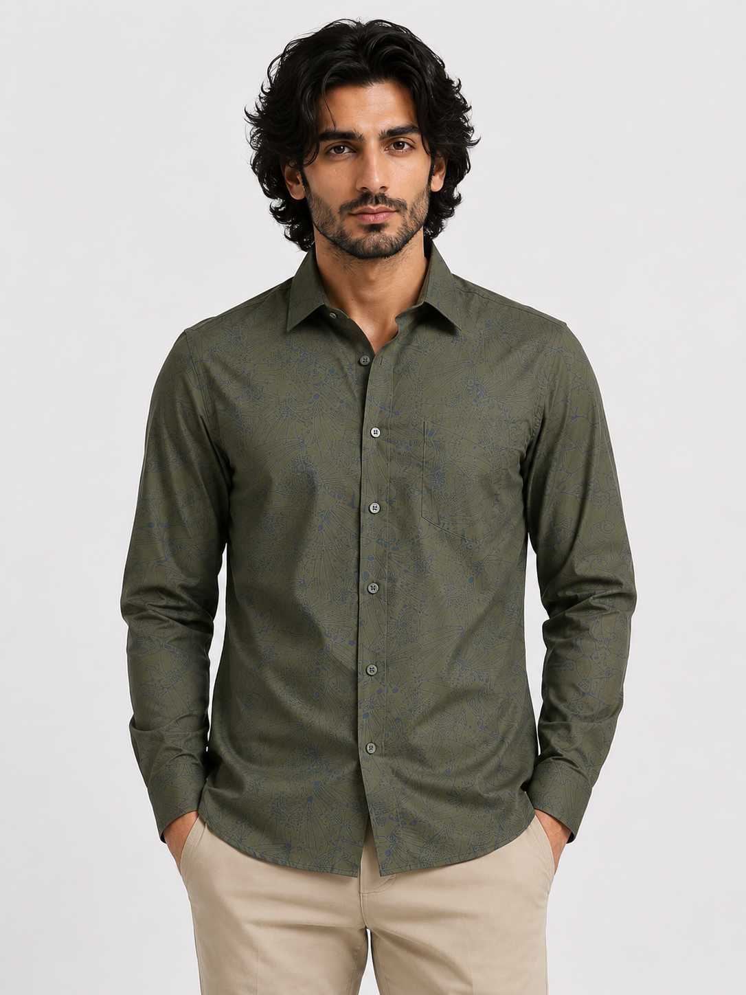 Obsidian Olive Artisan Shirt