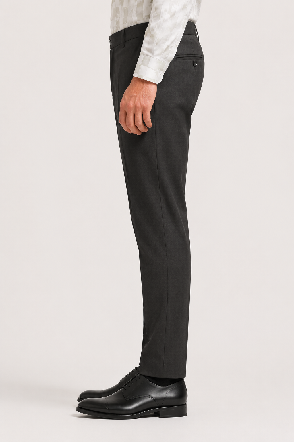 Dark Grey 4-Way Stretch Formal Trouser