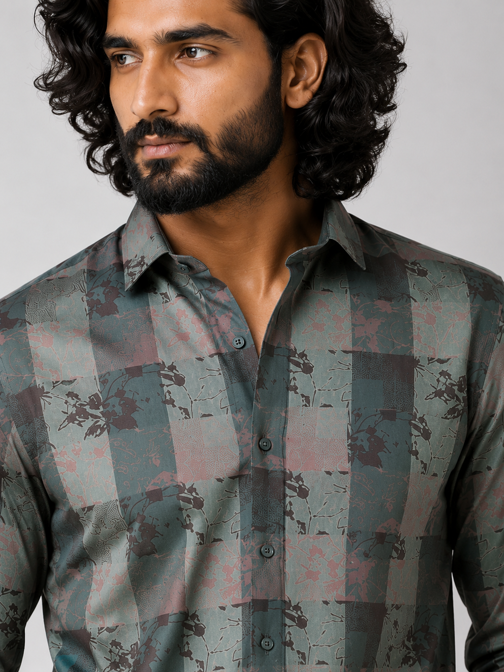 Abstract Forest Jacquard Shirt