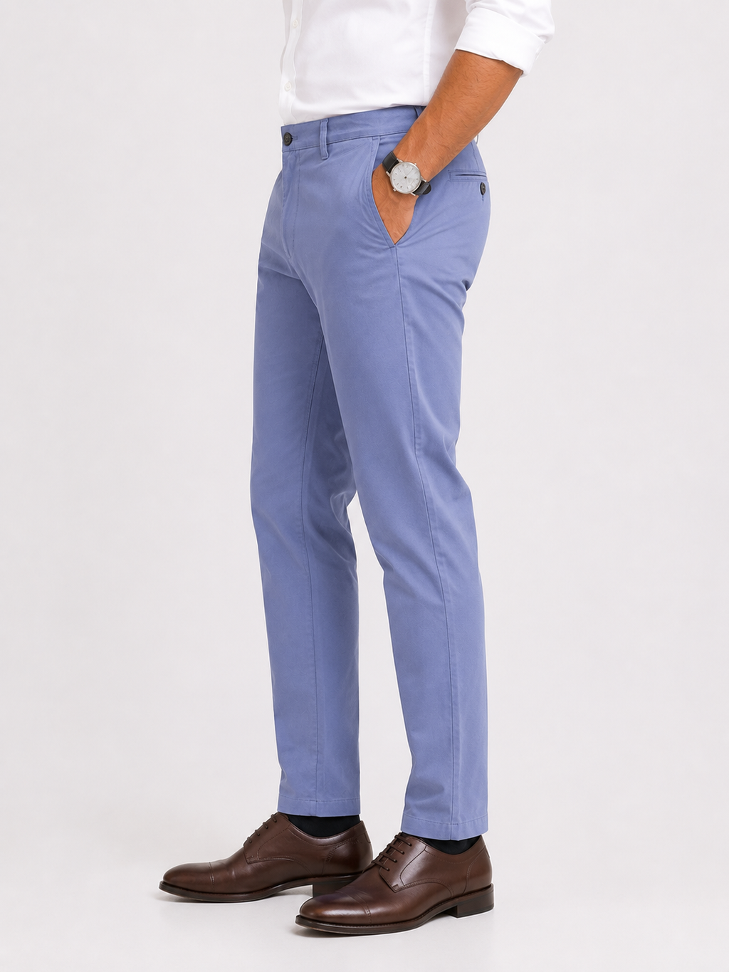 Airforce Blue Cotton Trousers