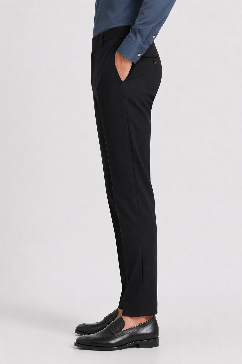 Black Essential Stretch Formal Pant