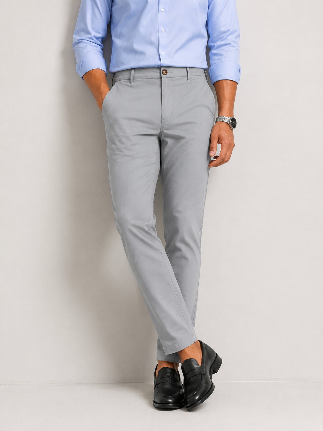 Grey Gap Twill Trouser